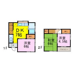 旗井2丁目戸建の物件間取画像